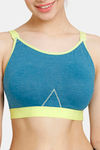 Rosaline Low Impact Sports Bra - Saxony Blue — thumbnail 5